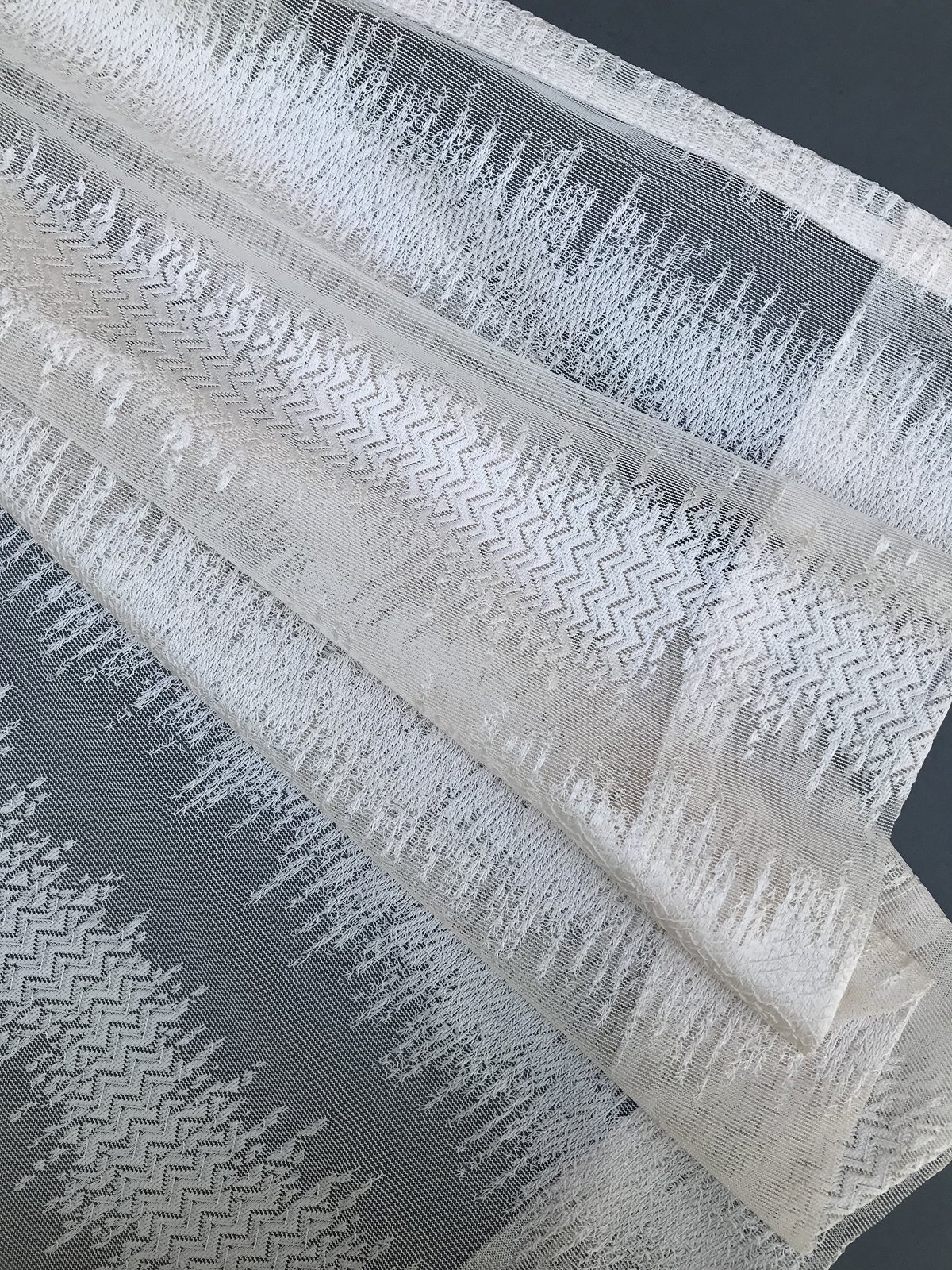 ML19074 Bella Bella Sheer Curtain featuring elegant embroidered patterns in White, Gray, and Champagne colors, designed for a chic and modern home.