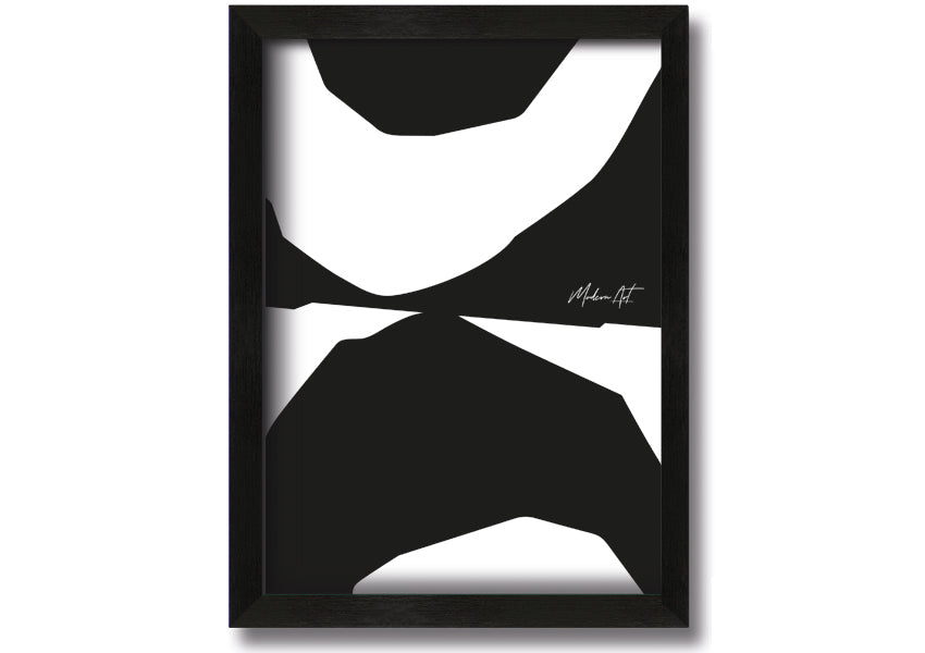 Modern Abstract Shaves framed print with vibrant colors and unique design, available in various frame colors, ready to hang.