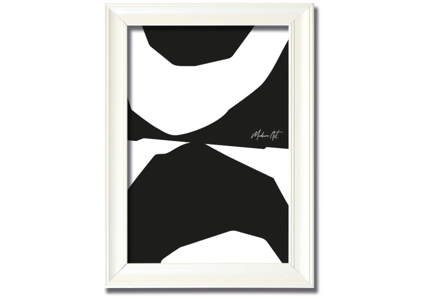 Modern Abstract Shaves framed print with vibrant colors and unique design, available in various frame colors, ready to hang.