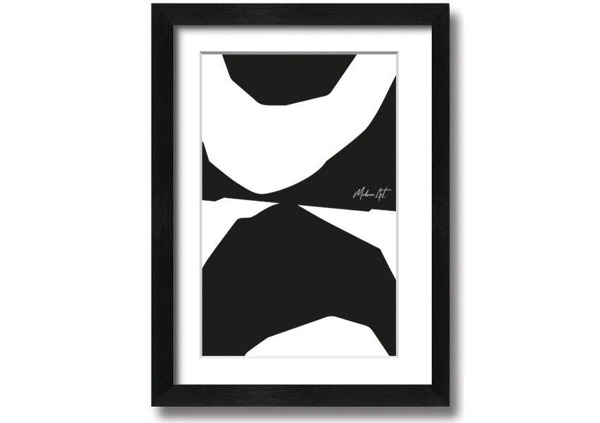 Modern Abstract Shaves framed print with vibrant colors and unique design, available in various frame colors, ready to hang.