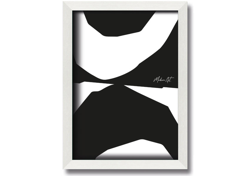 Modern Abstract Shaves framed print with vibrant colors and unique design, available in various frame colors, ready to hang.