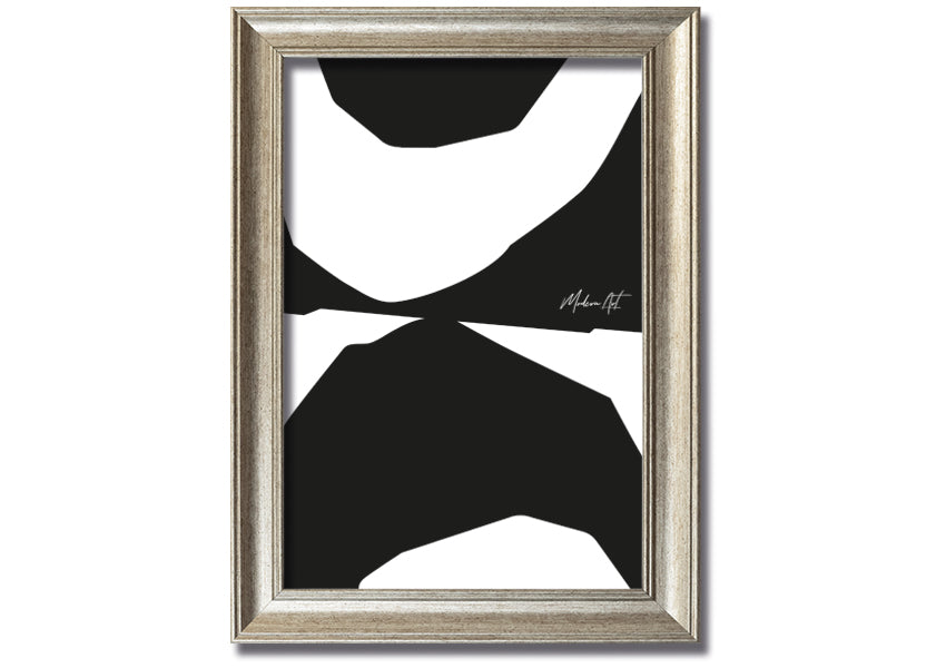 Modern Abstract Shaves framed print with vibrant colors and unique design, available in various frame colors, ready to hang.