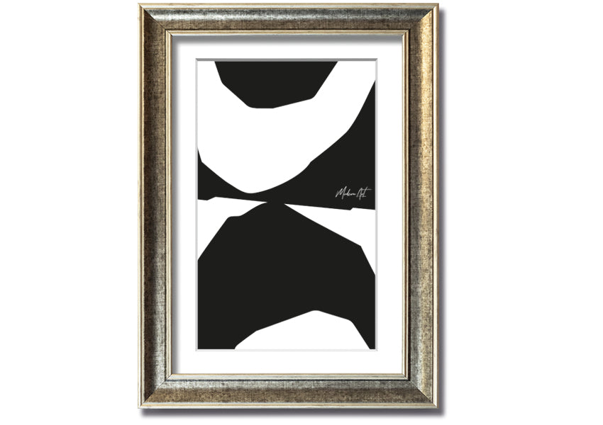 Modern Abstract Shaves framed print with vibrant colors and unique design, available in various frame colors, ready to hang.