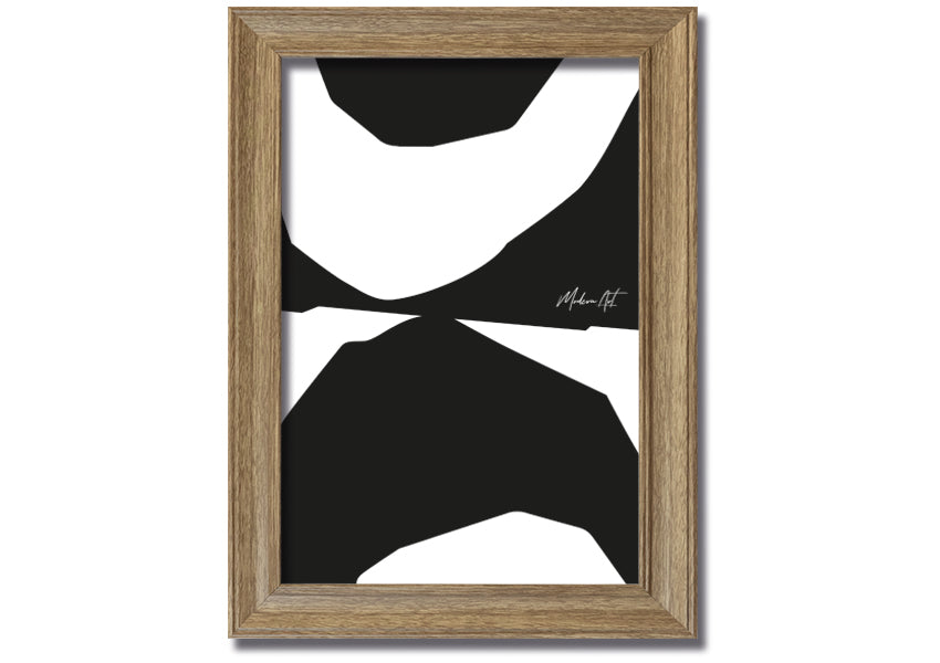 Modern Abstract Shaves framed print with vibrant colors and unique design, available in various frame colors, ready to hang.