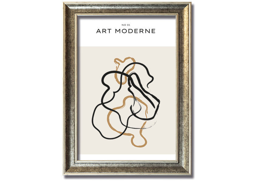 Modern Art Mix framed print in various frame colors, showcasing contemporary design, ready to hang.