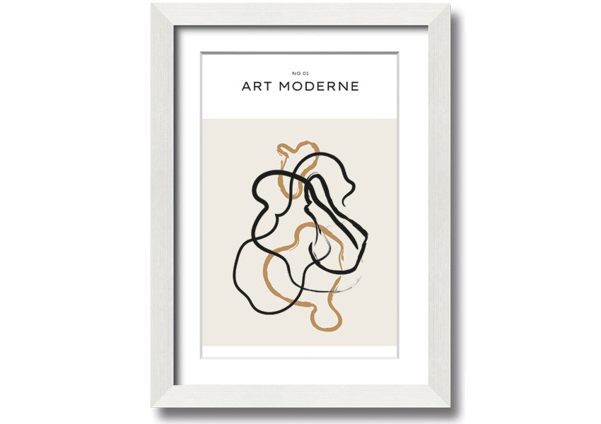 Modern Art Mix framed print in various frame colors, showcasing contemporary design, ready to hang.