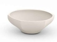 KUNYU22WH modern Asian style bowl with high-end design and finish, showcasing elegant curves and a smooth surface.