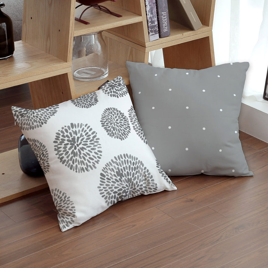 Modern Dandelion cushion featuring a double-sided design in high-quality microfibre, perfect for home decor.