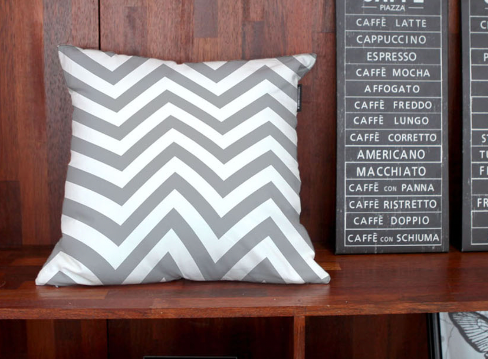 Modern Zigzag cushion featuring a stylish zigzag pattern, double-sided design, and high-quality microfiber fabric.