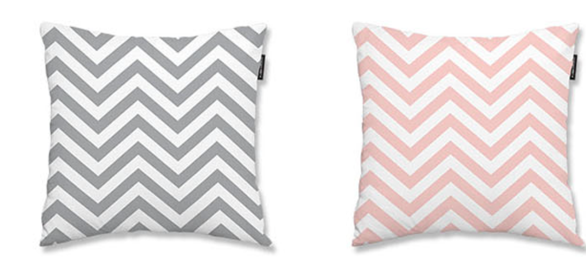 Modern Zigzag cushion featuring a stylish zigzag pattern, double-sided design, and high-quality microfiber fabric.