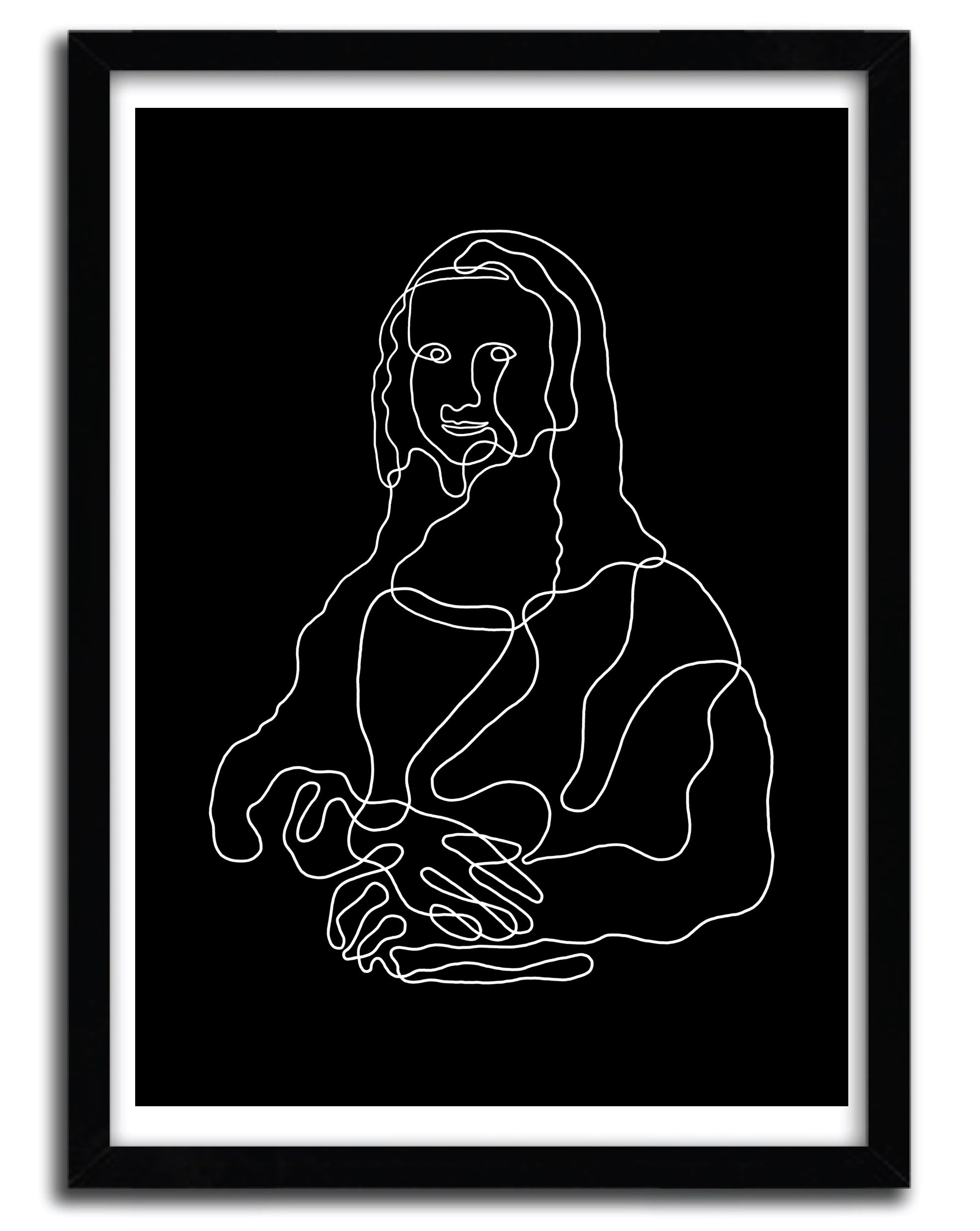 Limited edition fine art print of the Mona Lisa by MERUPA, showcasing vibrant colors on premium 300gsm cotton paper.