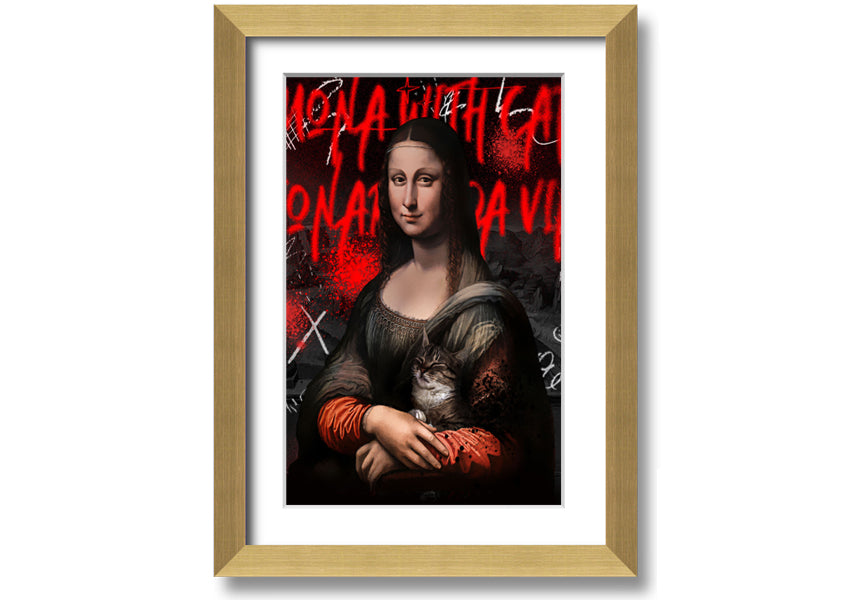 Vibrant Mona Lisa Pop art printed on coated polyester canvas, mounted on a 44mm box frame, ready to hang.