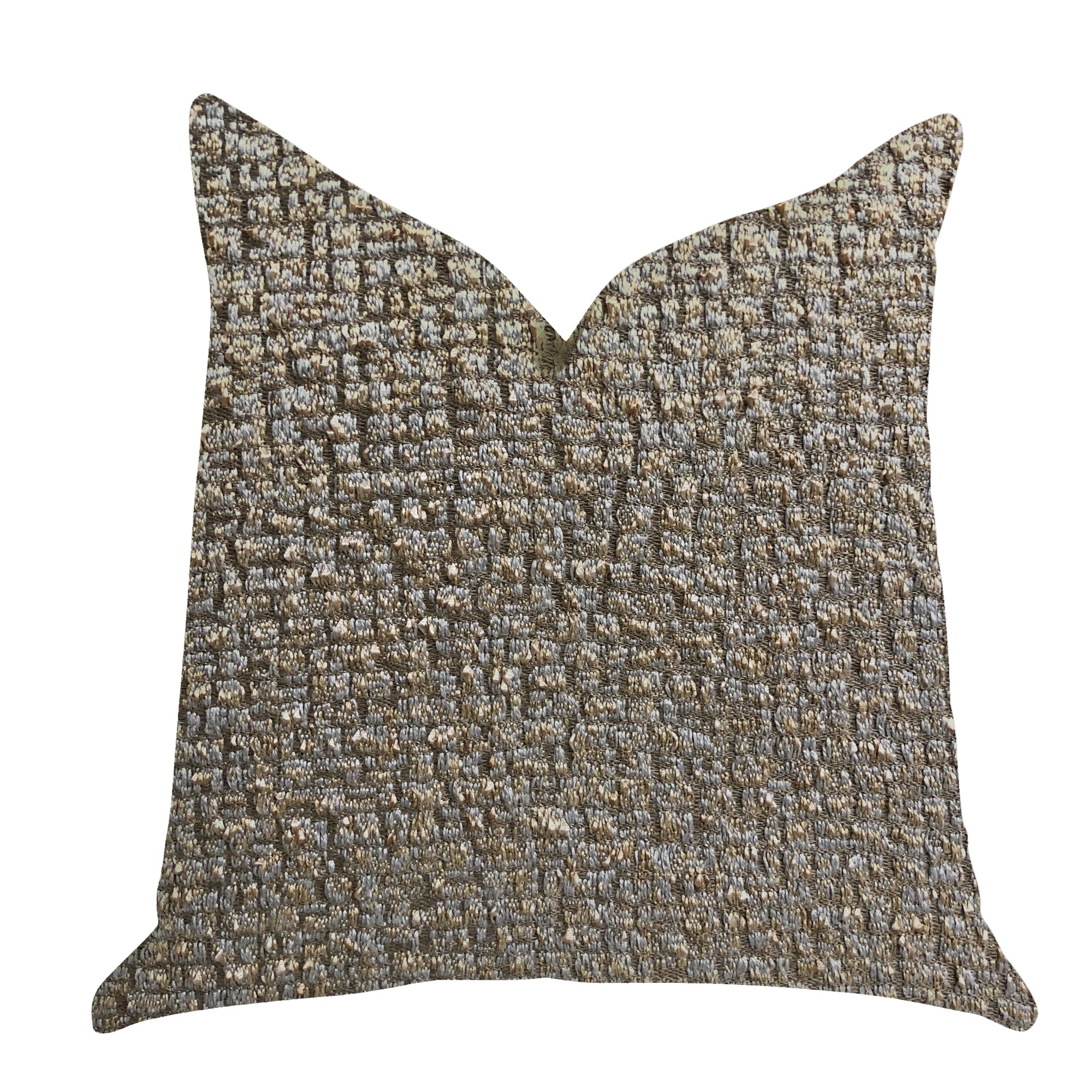 Moondust Radiance Luxury Throw Pillow in Gold Leaf, showcasing its elegant design and soft fabric blend.