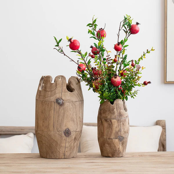 Elegant Mule Vase showcasing Nordic design, handcrafted from wood, available in four sizes.