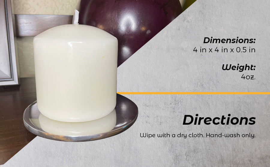 A stylish multi-purpose round candle holder made of recycled aluminum, showcasing a minimalist design suitable for modern decor.