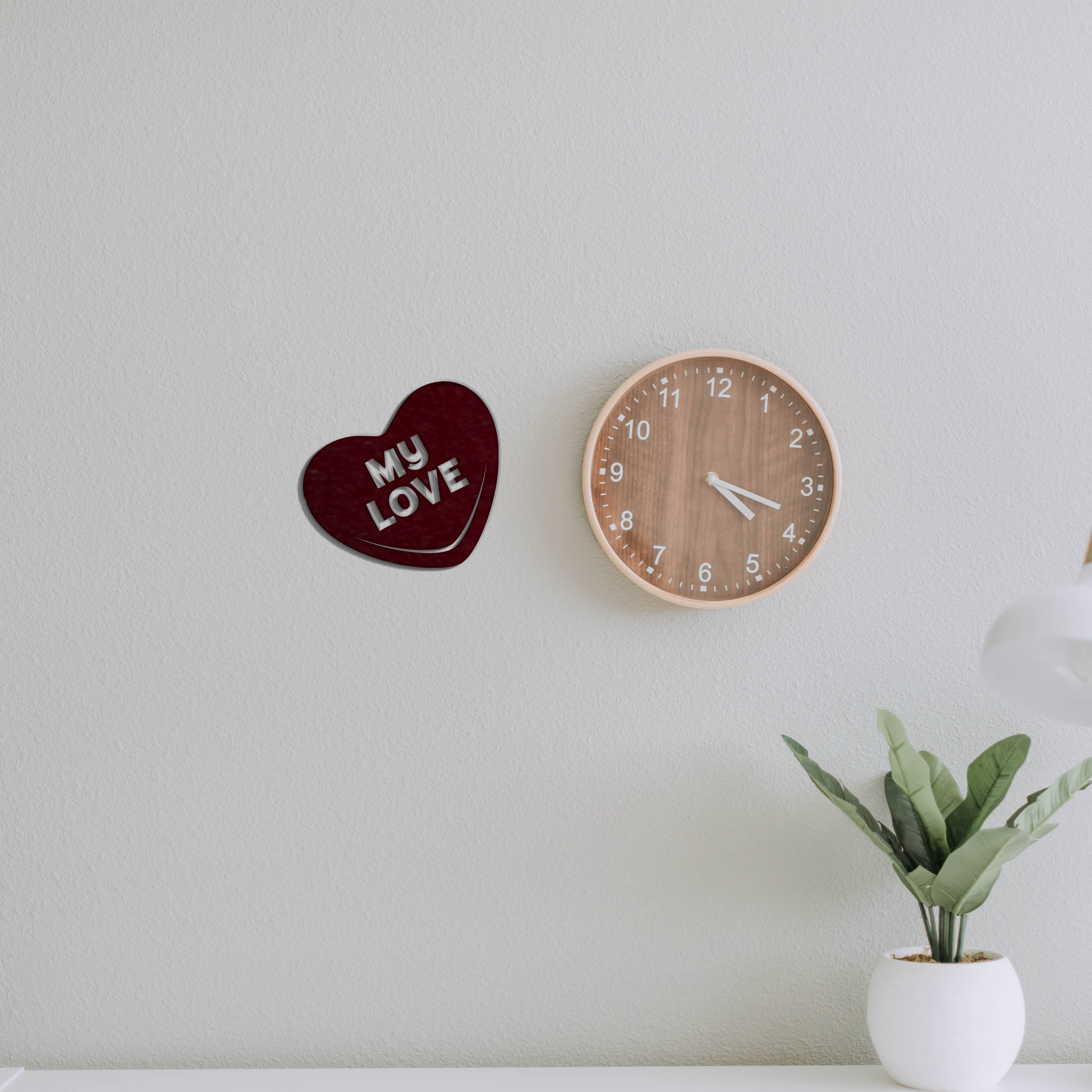 My Love Candy Heart Metal Wall Art featuring a heart design made from 16 gauge steel with a powder-coated finish, ideal for home decoration.