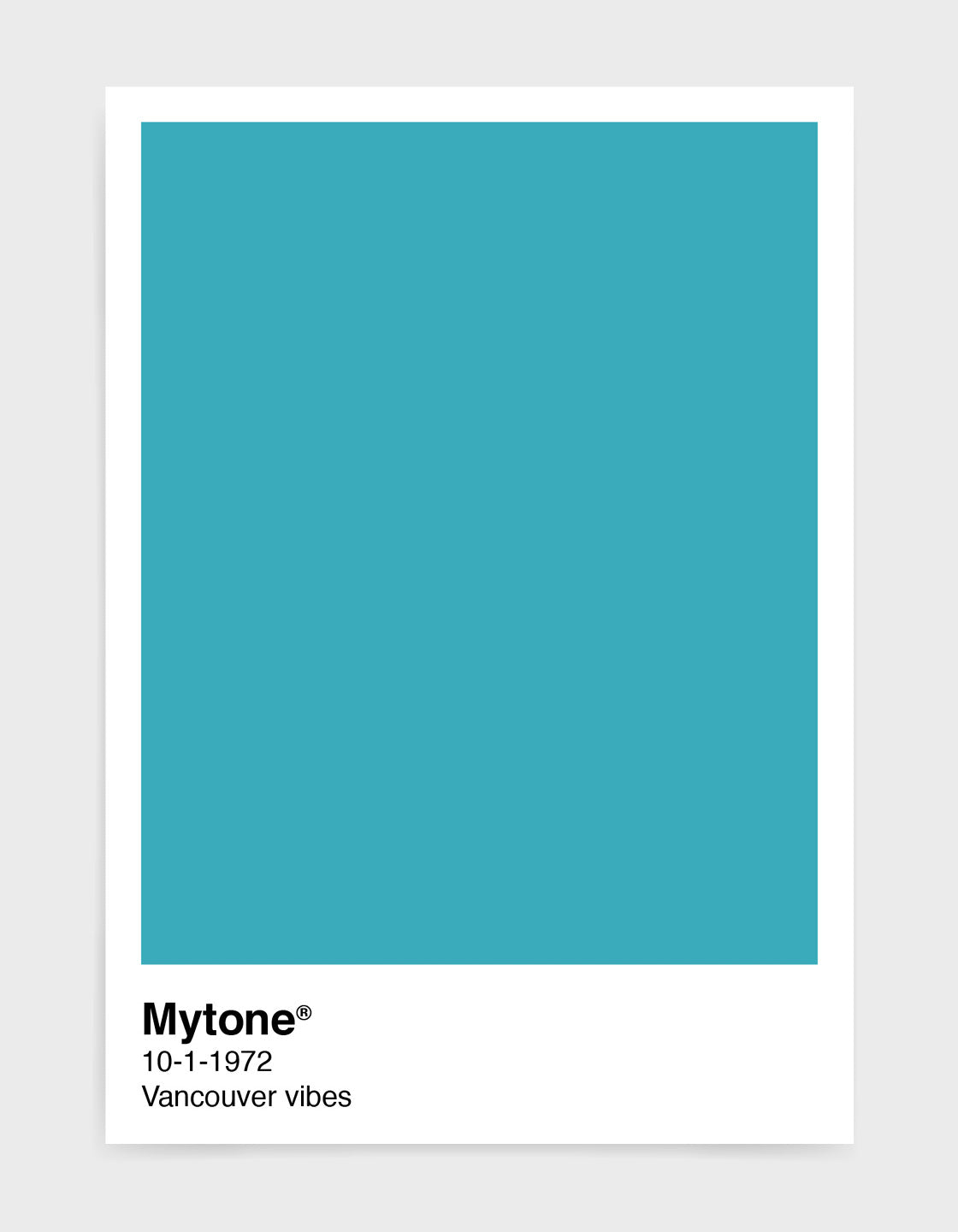 Mytone Colour Swatch showcasing 49 vibrant color options and personalized text examples.