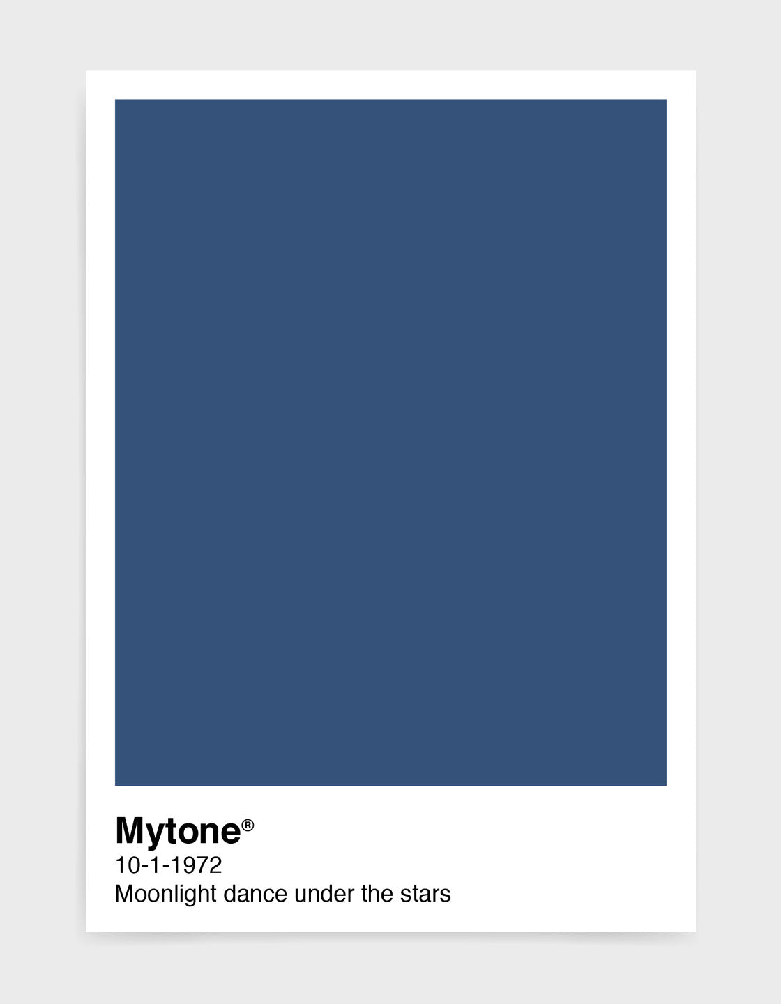 Mytone Colour Swatch showcasing 49 vibrant color options and personalized text examples.