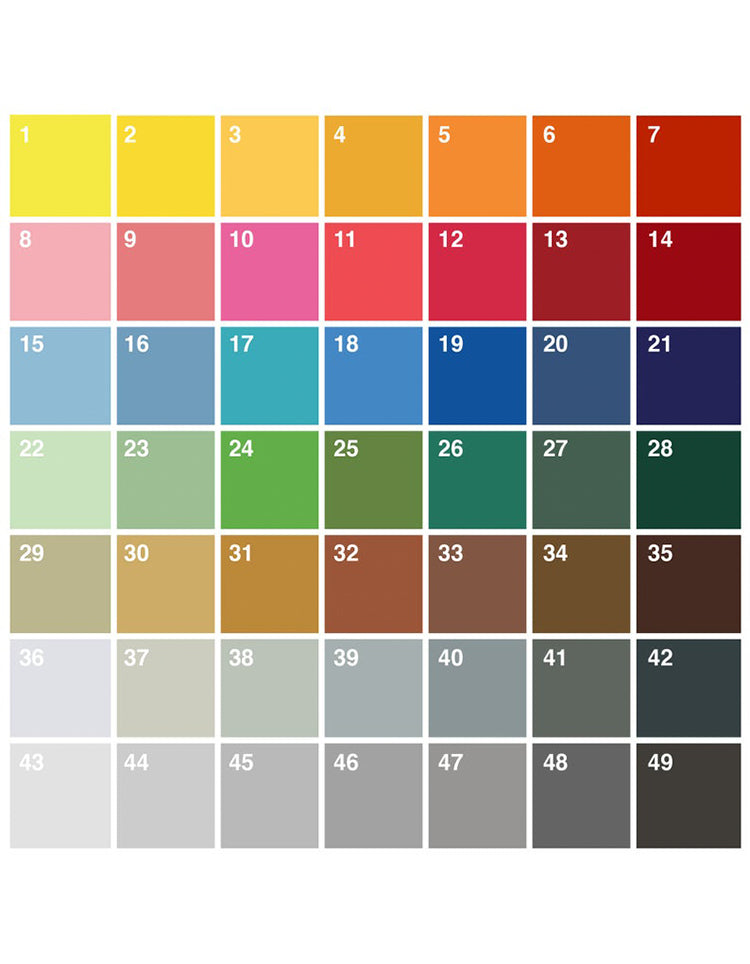 Mytone Colour Swatch showcasing 49 vibrant color options and personalized text examples.