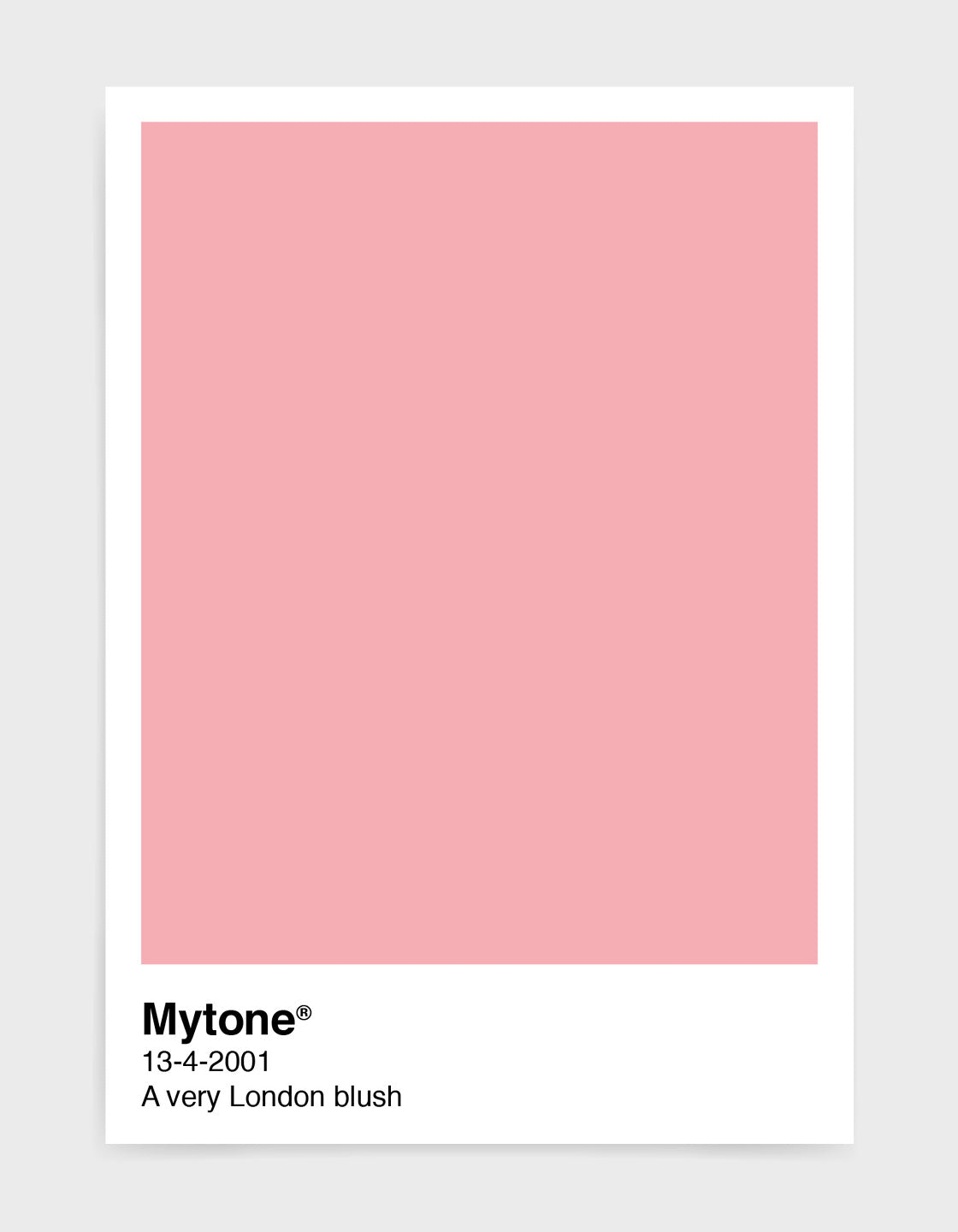 Mytone Colour Swatch showcasing 49 vibrant color options and personalized text examples.