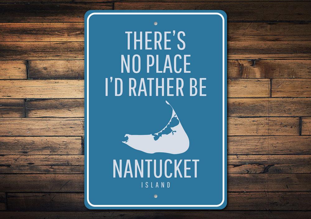 Nantucket Sign made of high-quality aluminum, featuring customizable text and a coastal design, perfect for beach houses and decor.