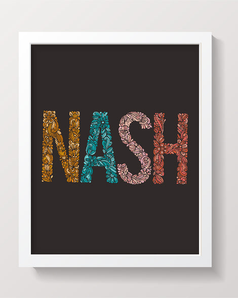 Vibrant Nash artwork printed on heavy matte card stock, featuring a unique design with rich colors.