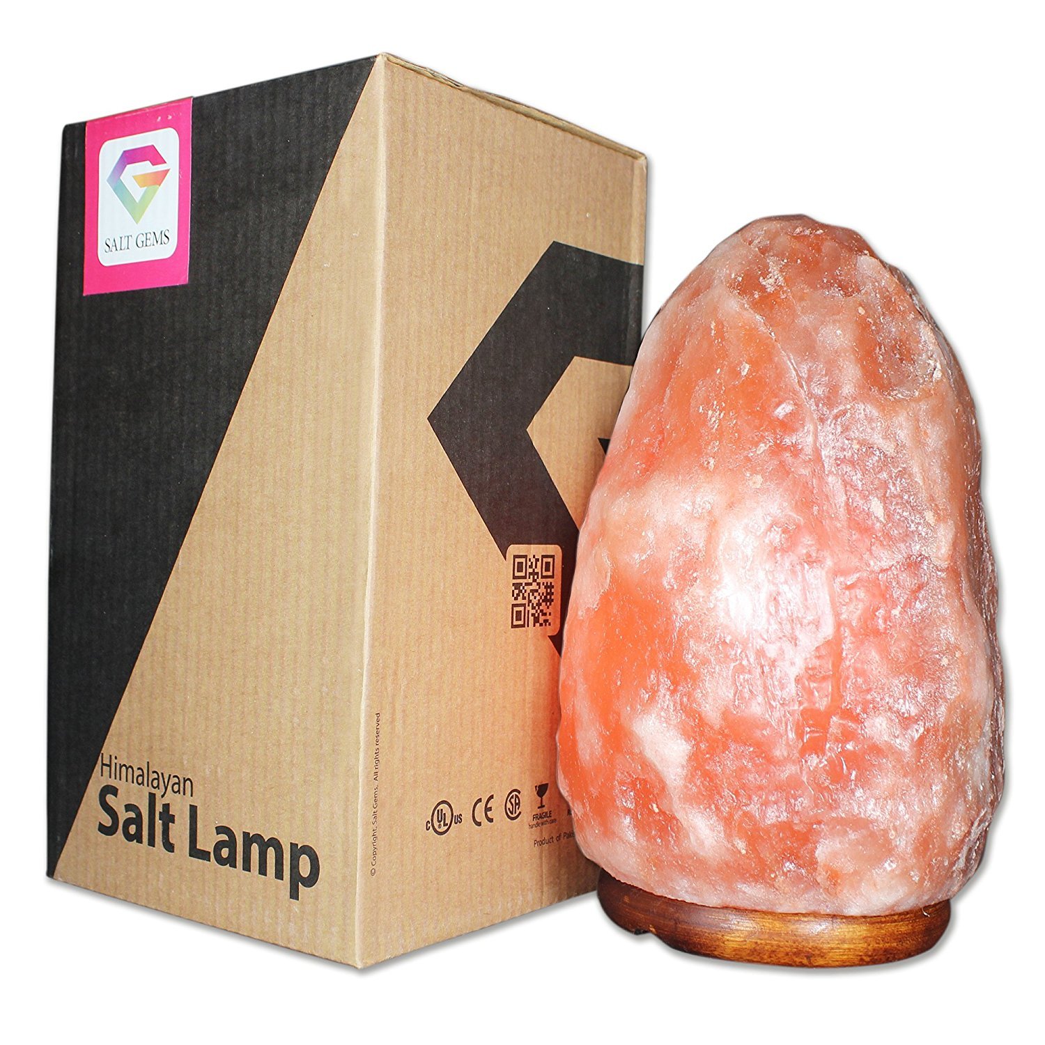 Natural Himalayan Salt Lamp, hand-carved with unique shape and warm amber glow, perfect for home decor and wellness.