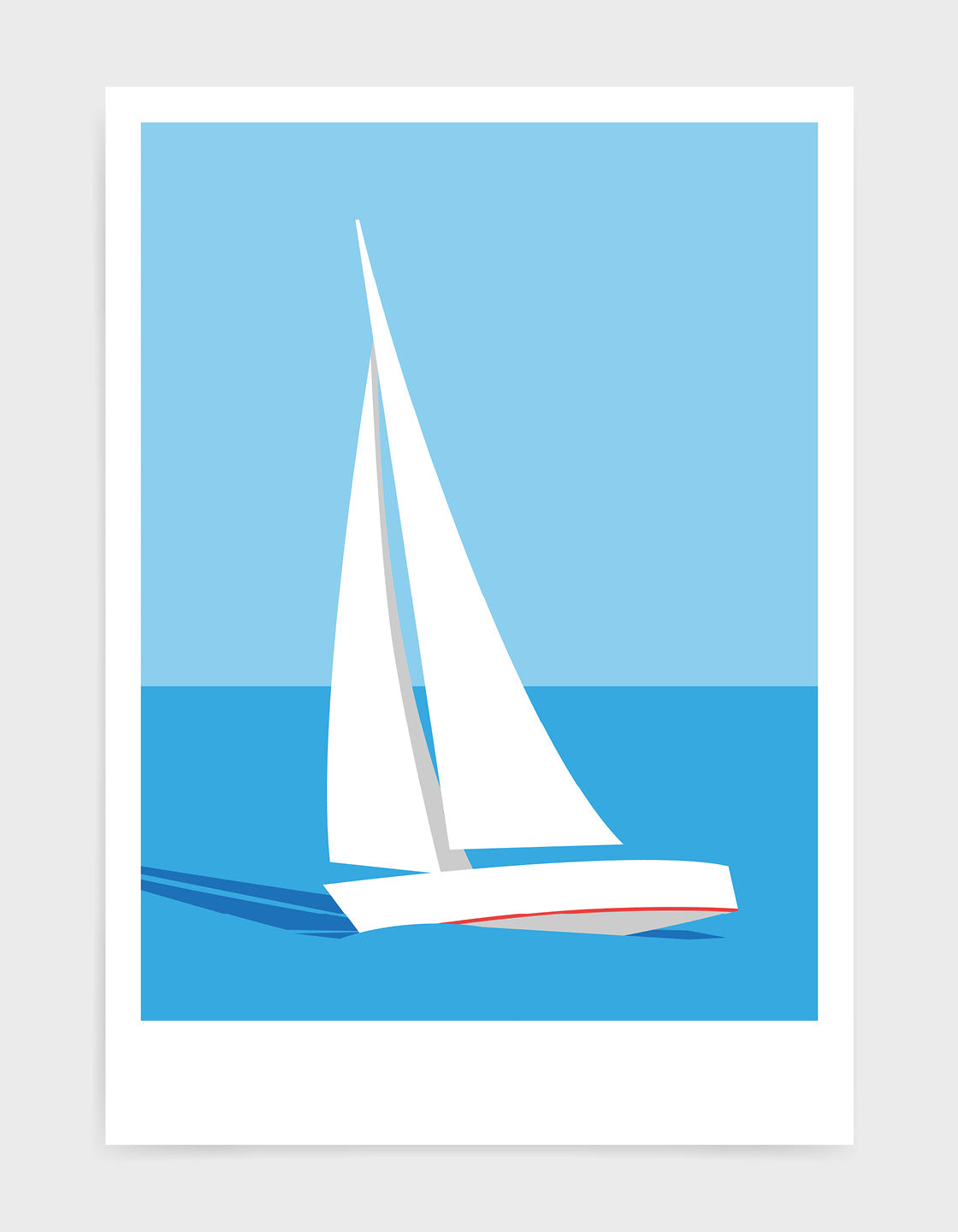 A set of three modern art prints featuring nautical themes, perfect for coastal decor.