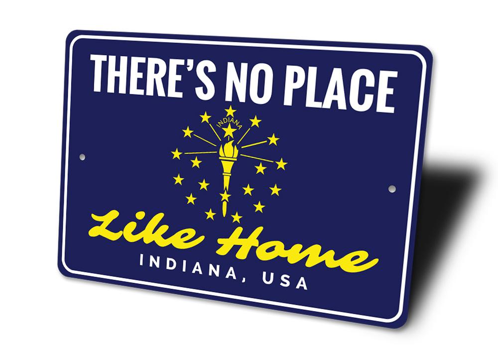 A decorative No Place Like Home Sign made of high-quality aluminum, featuring a charming design suitable for various rooms.