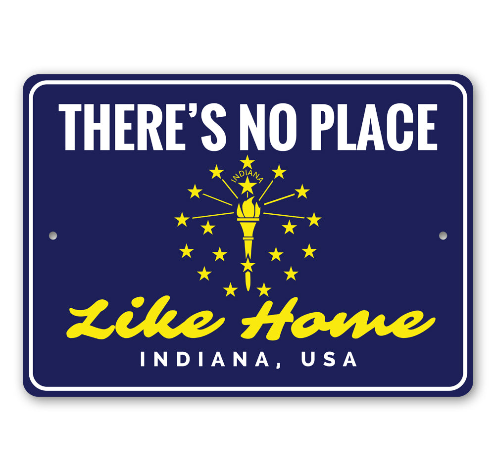 A decorative No Place Like Home Sign made of high-quality aluminum, featuring a charming design suitable for various rooms.