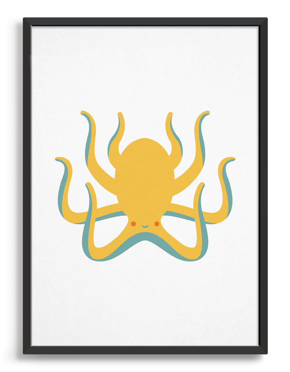 Colorful octopus poster designed for nursery decor, featuring vibrant colors and intricate details.