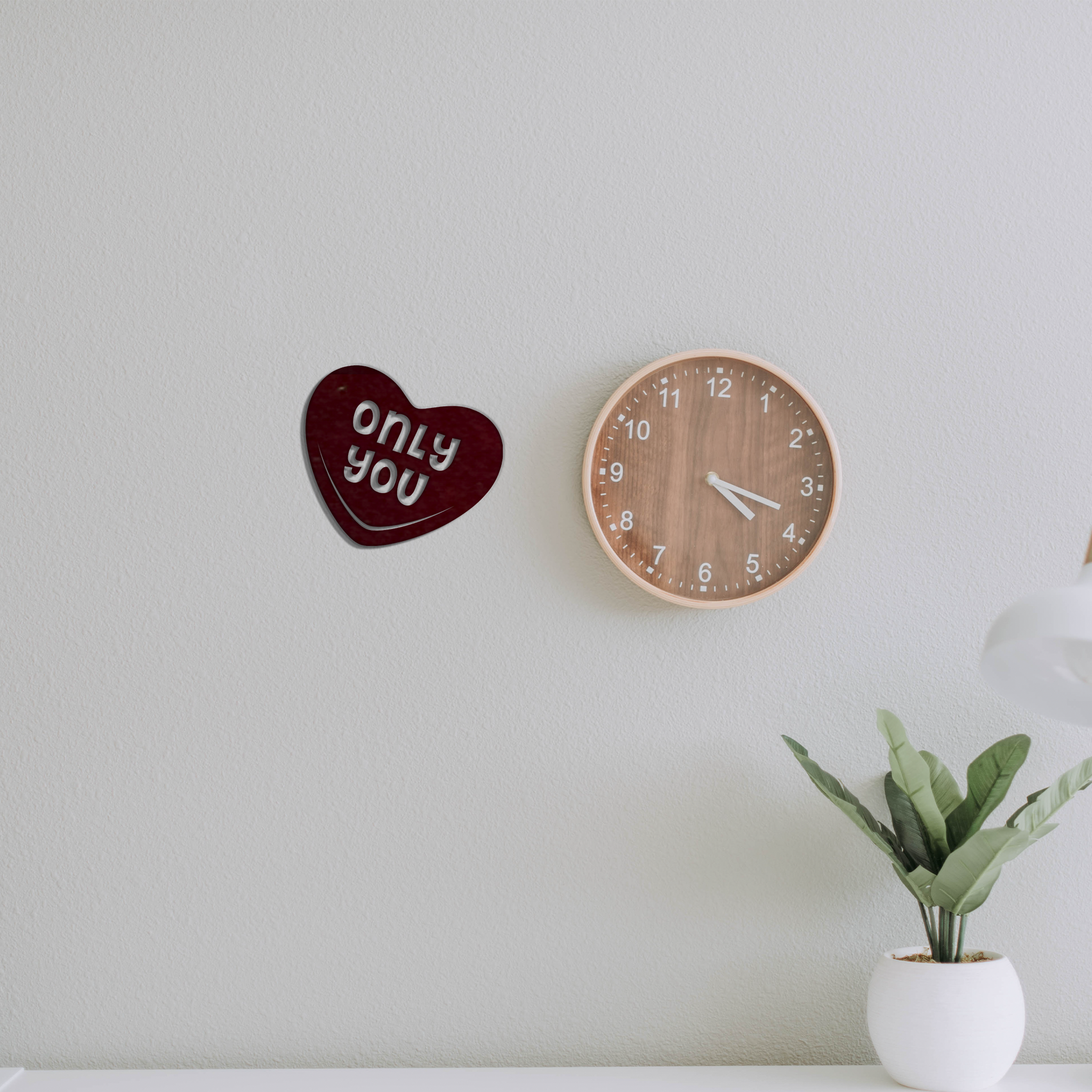 Only You Candy Heart Metal Wall Art in vibrant colors, showcasing a heart design made from high-quality steel, perfect for home decor.