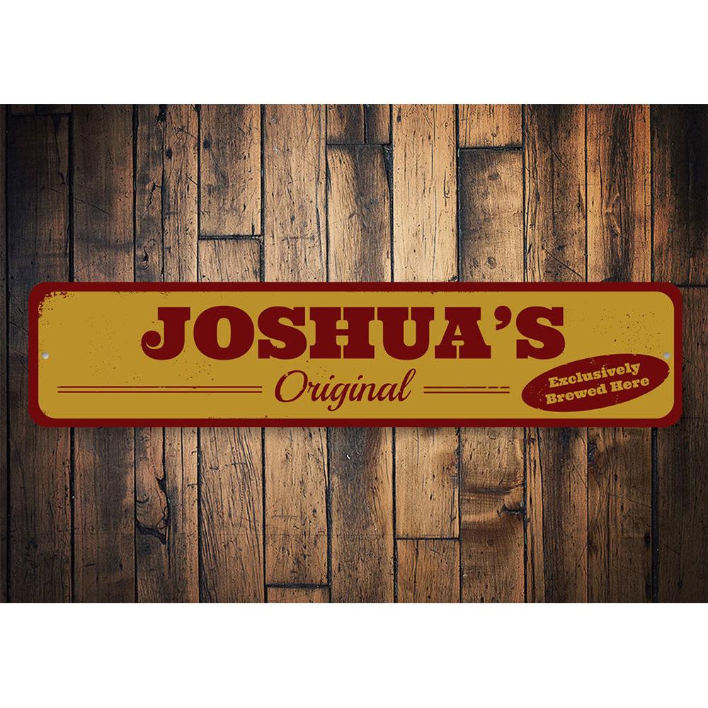 Original Beer Sign made of high-quality aluminum, featuring customizable text, perfect for home decor.