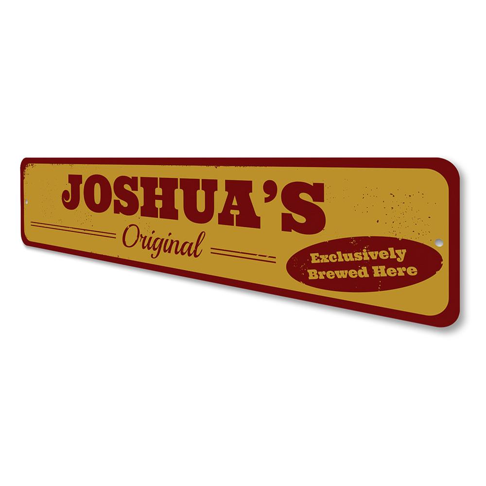 Original Beer Sign made of high-quality aluminum, featuring customizable text, perfect for home decor.