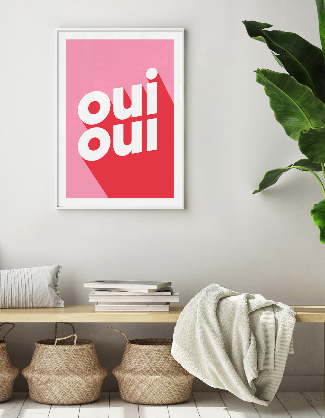 A stylish Oui Oui print showcasing modern design, crafted in Brighton, UK.