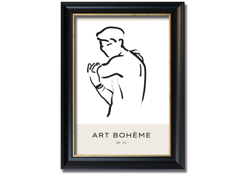 Over The Shoulder framed print in a stylish frame, showcasing unique artwork, ready to hang.