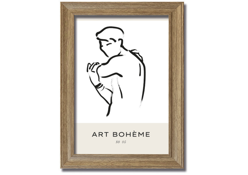 Over The Shoulder framed print in a stylish frame, showcasing unique artwork, ready to hang.