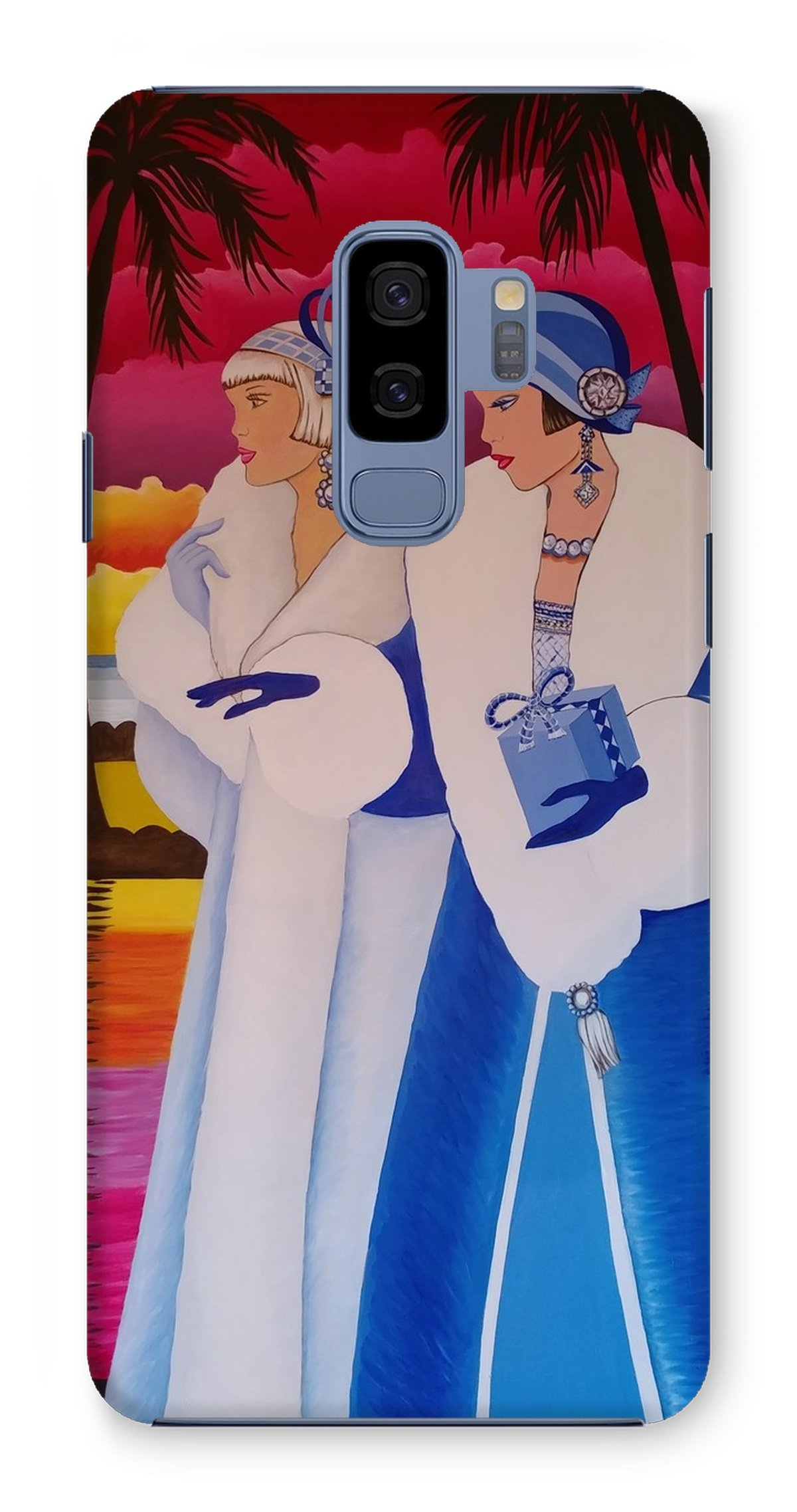 Palm Beach Blue Phone Case showcasing its sleek design and available finishes.