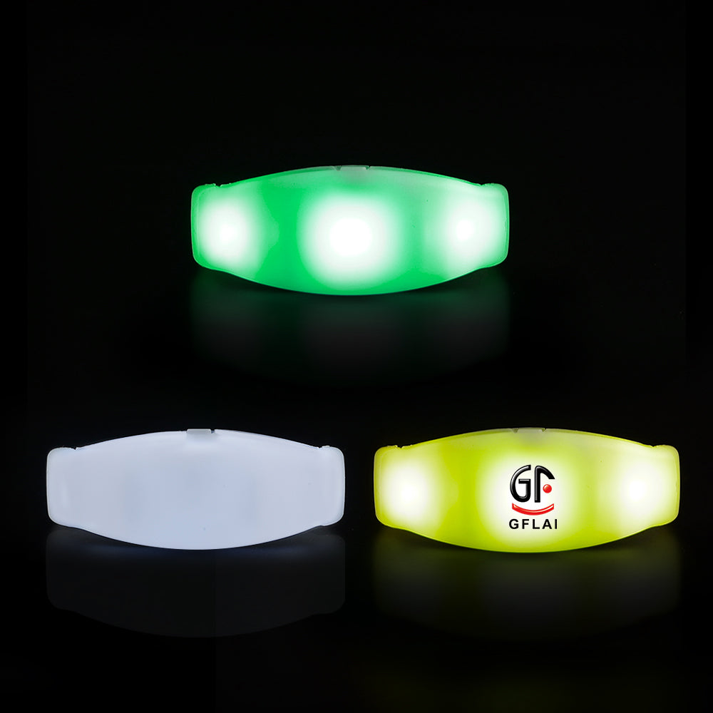 A vibrant collection of 200 voice-controlled LED wristbands in various colors, perfect for parties and events.