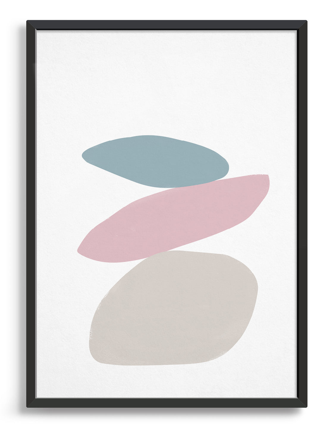 Pastel minimal abstract print on fine art paper, showcasing soft colors and a modern design.