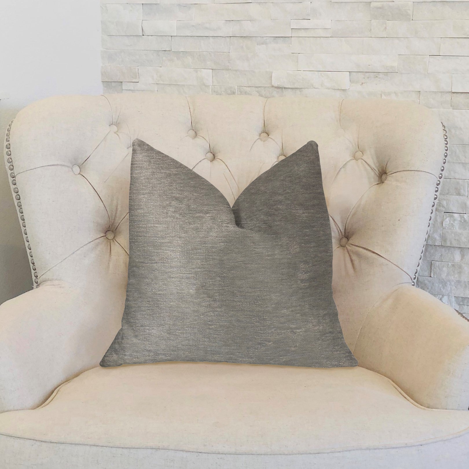 Pearly Shell Velvet Cream and Ivory Luxury Throw Pillow showcasing elegant design and soft texture, perfect for home decor.