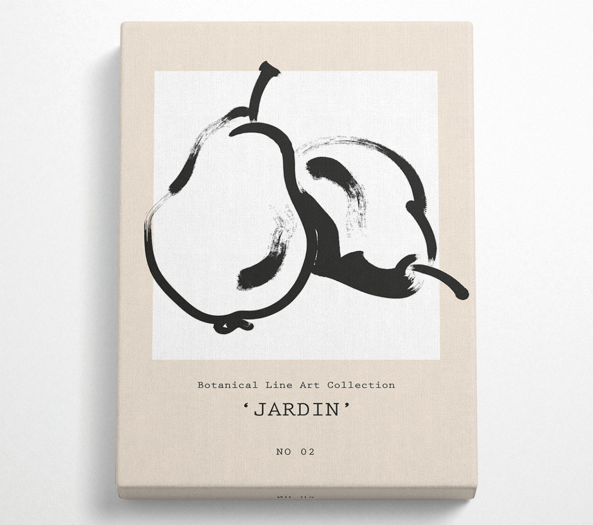 Pears Jardin canvas print featuring vibrant pear design on a coated polyester canvas, mounted on a 44mm box frame.