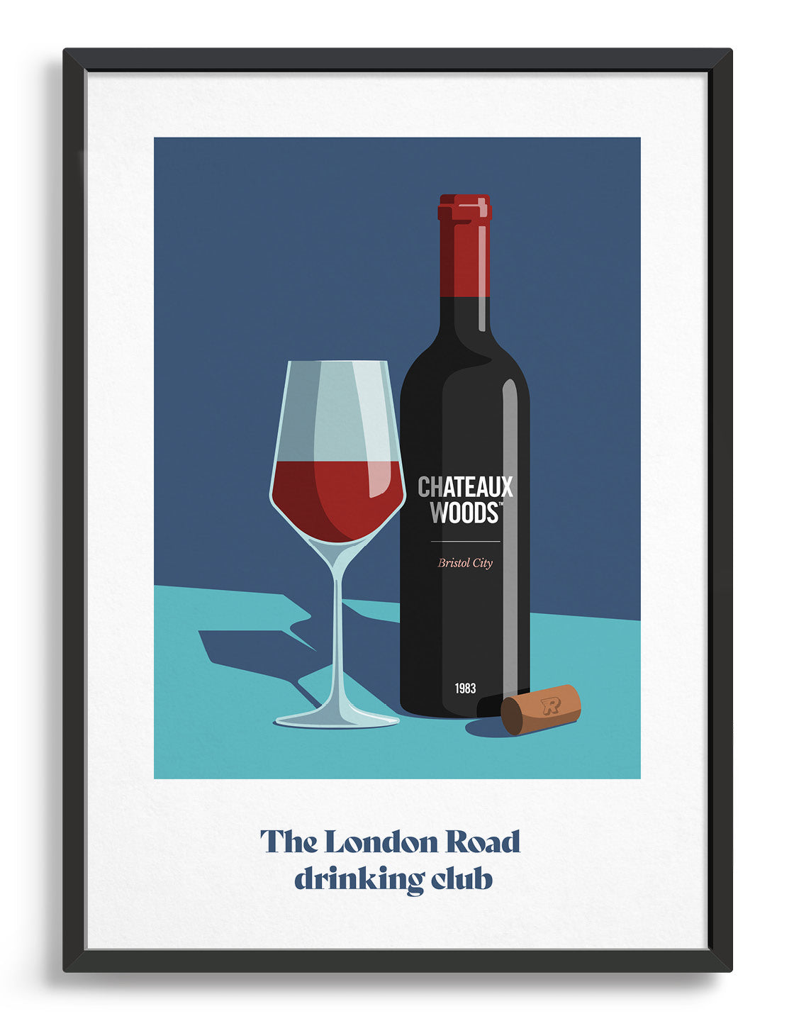 A beautifully designed personalised bottle of red wine featuring customisable titles and elegant label art.