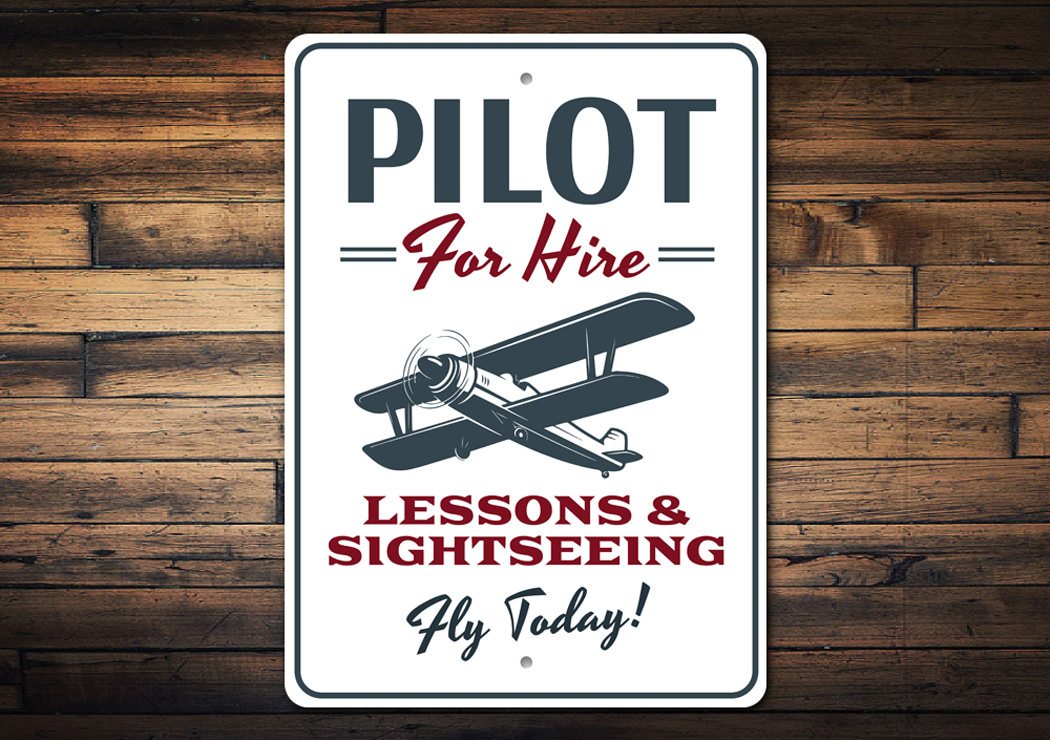 Sign: Pilot for hire advertisement