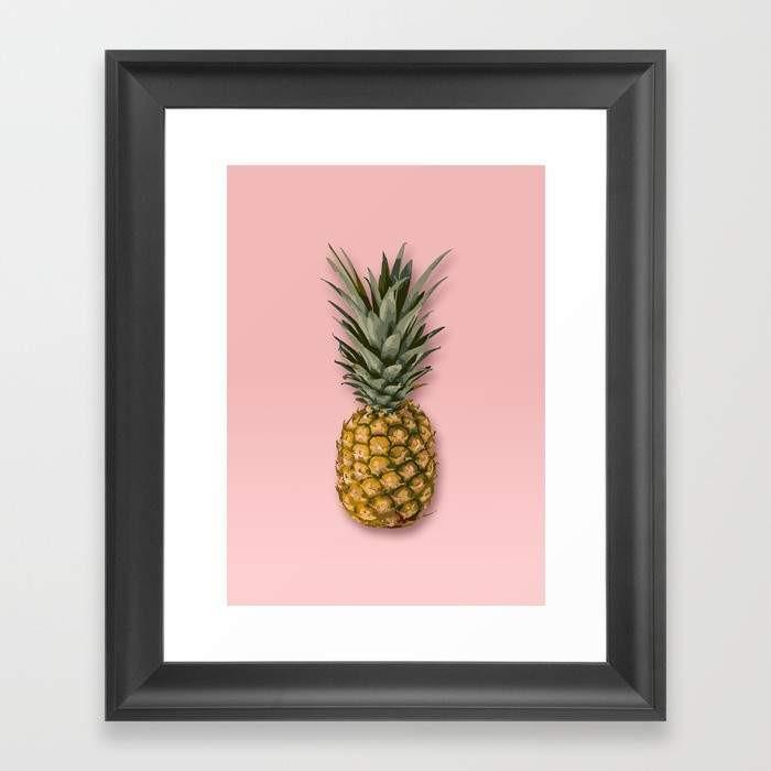 Pineapple Vector frame made of solid wood with a contemporary design, showcasing an art print behind shatterproof acrylic.