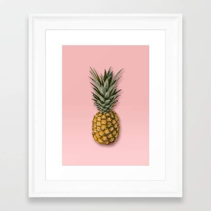 Pineapple Vector frame made of solid wood with a contemporary design, showcasing an art print behind shatterproof acrylic.