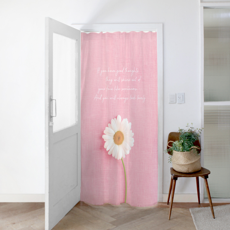 Pink Daisy fabric measuring 140cm x 200cm, showcasing vibrant prints and a soft texture, ideal for home decor.