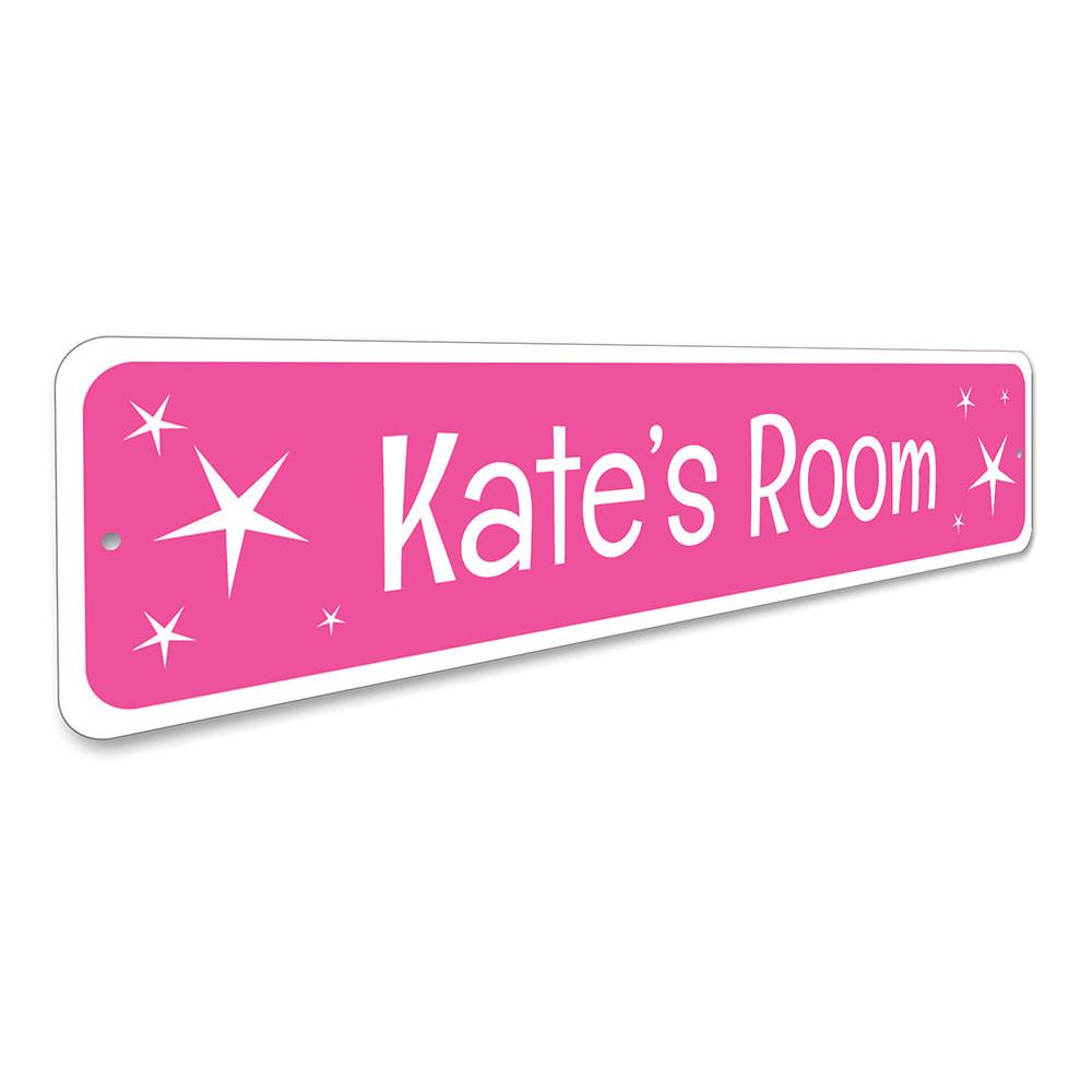 A beautiful Pink Twinkle Sign made of high-quality aluminum, featuring a whimsical design perfect for children's rooms.