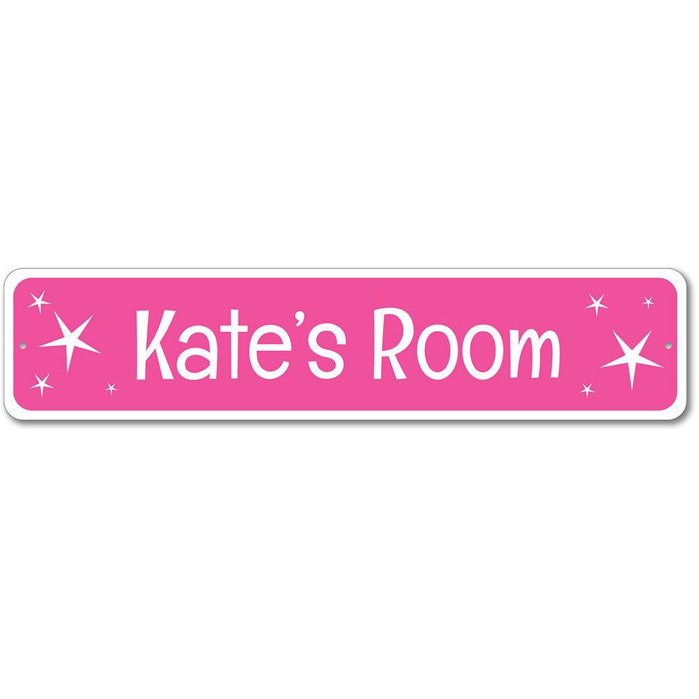 A beautiful Pink Twinkle Sign made of high-quality aluminum, featuring a whimsical design perfect for children's rooms.