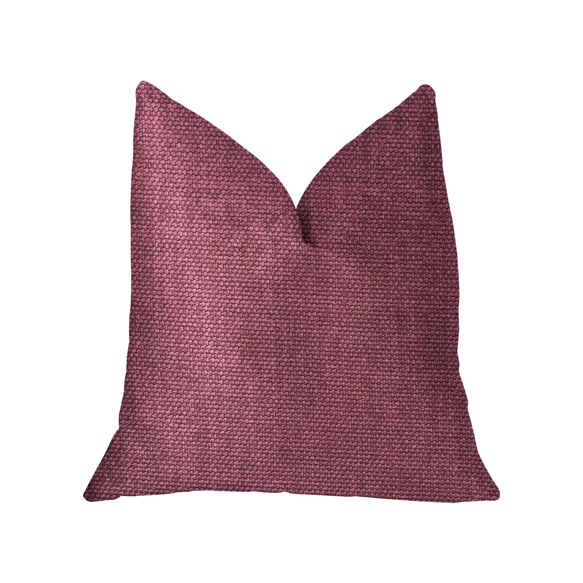 Plumptious Purple Luxury Throw Pillow showcasing rich plum color and elegant design with invisible zipper.